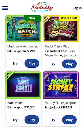 KY Lottery instant games
