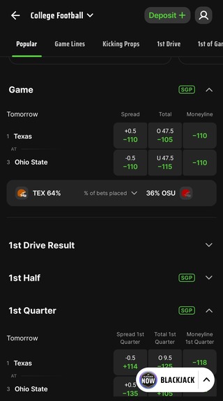 DraftKings Promo: Get an improved $300 Offer for Texas vs. Ohio State, Other Week 1 College Football Games