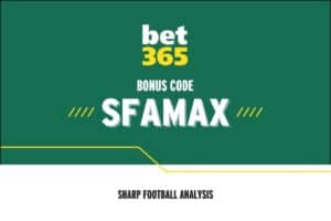 Bet365 bonus code for NFL Sunday games today (September 21, 2025).