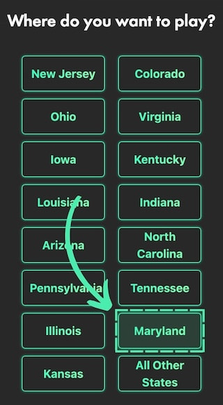 Choose where you want to bet: Bet365 Sportsbook Maryland