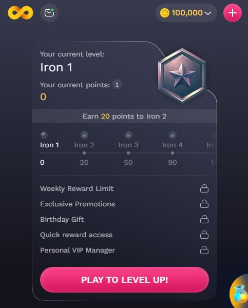 nolimitcoins vip level progression and rewards