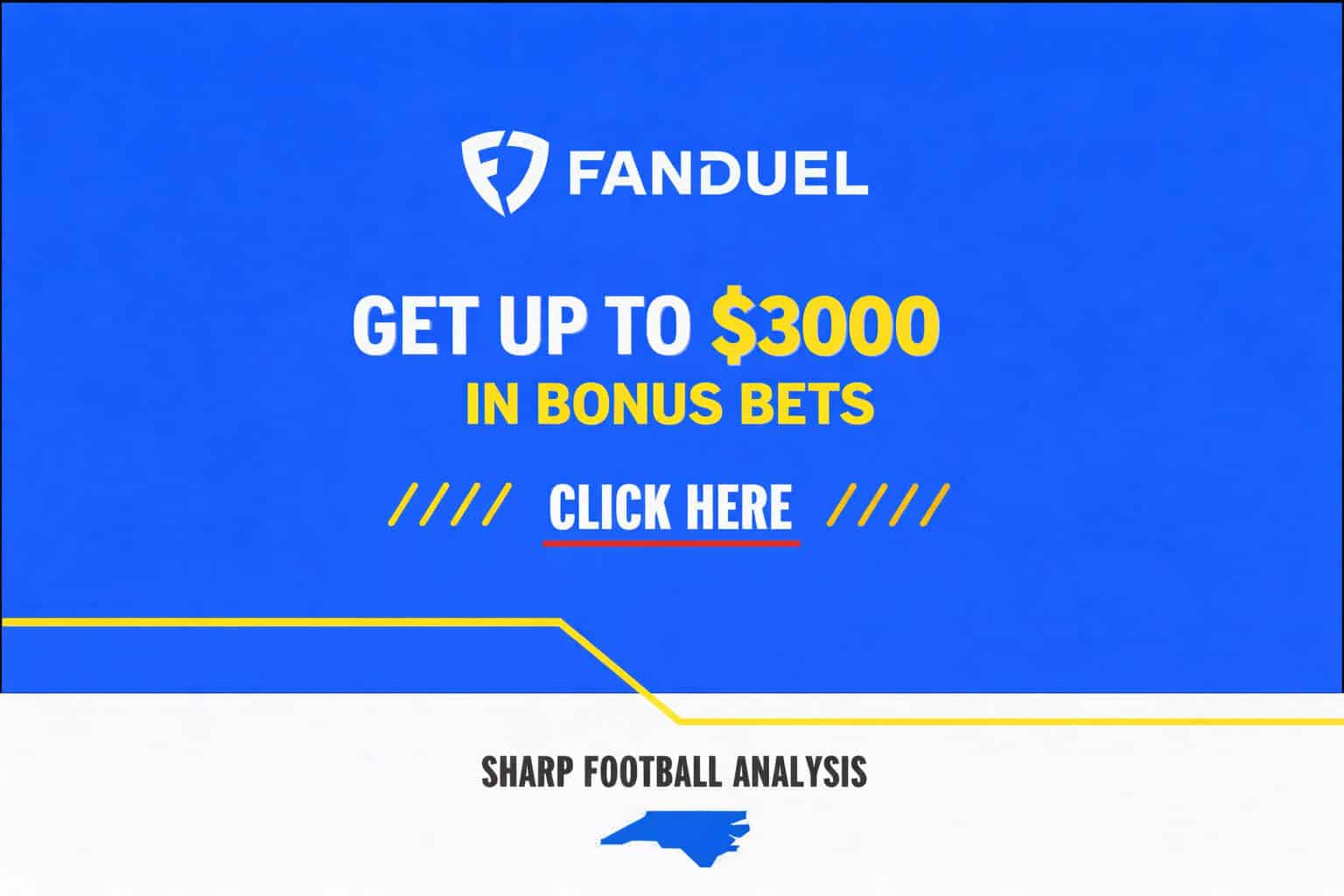 FanDuel bonus bet promotion graphic $3000 bonus