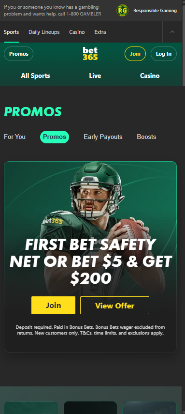 Bet365 bonus code new jersey: existing customer promos