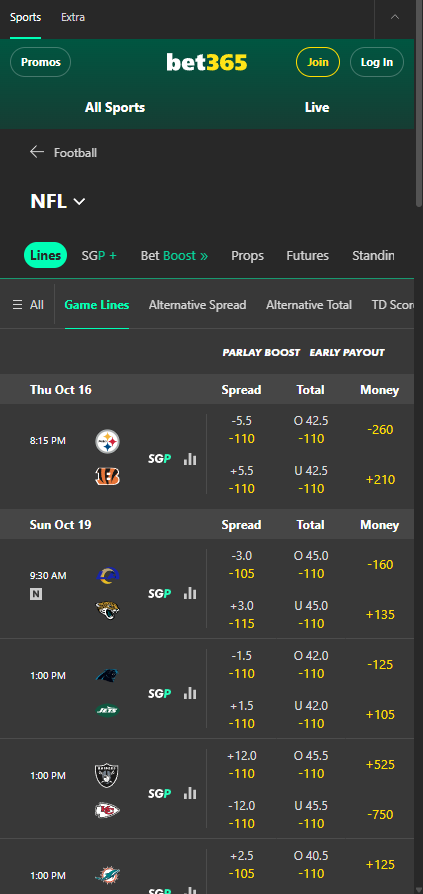 bet365 Kentucky sports betting markets