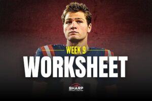 Week 9 Fantasy Football Worksheet