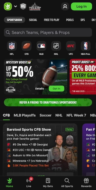 DraftKings app