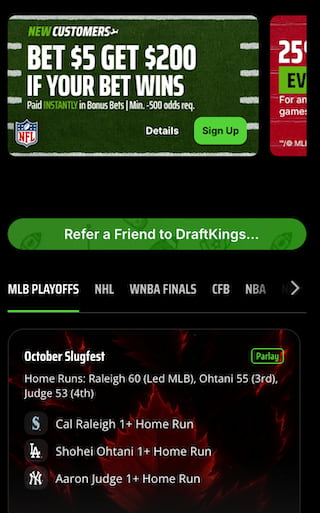 DraftKings online sportsbook user experience