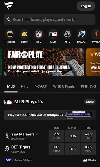 Fanatics fair play online sportsbook feature