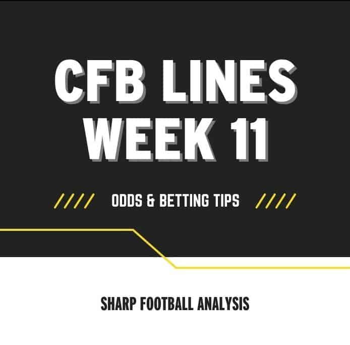 College football lines for week 11