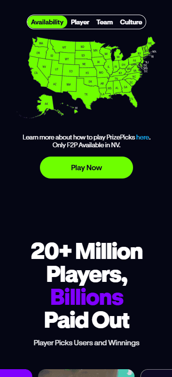 Prizepicks legal states