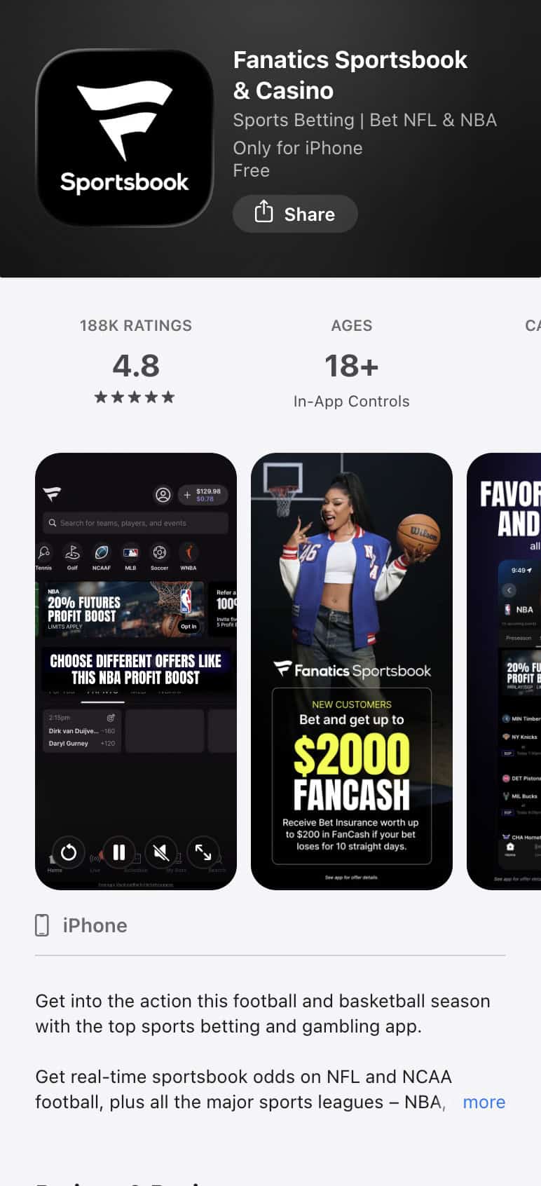 Best college football apps: Fanatics app