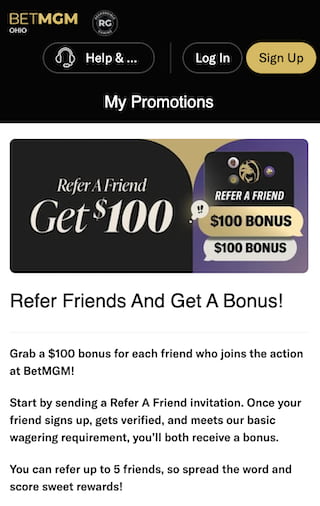 BetMGM Ohio Refer a Friend