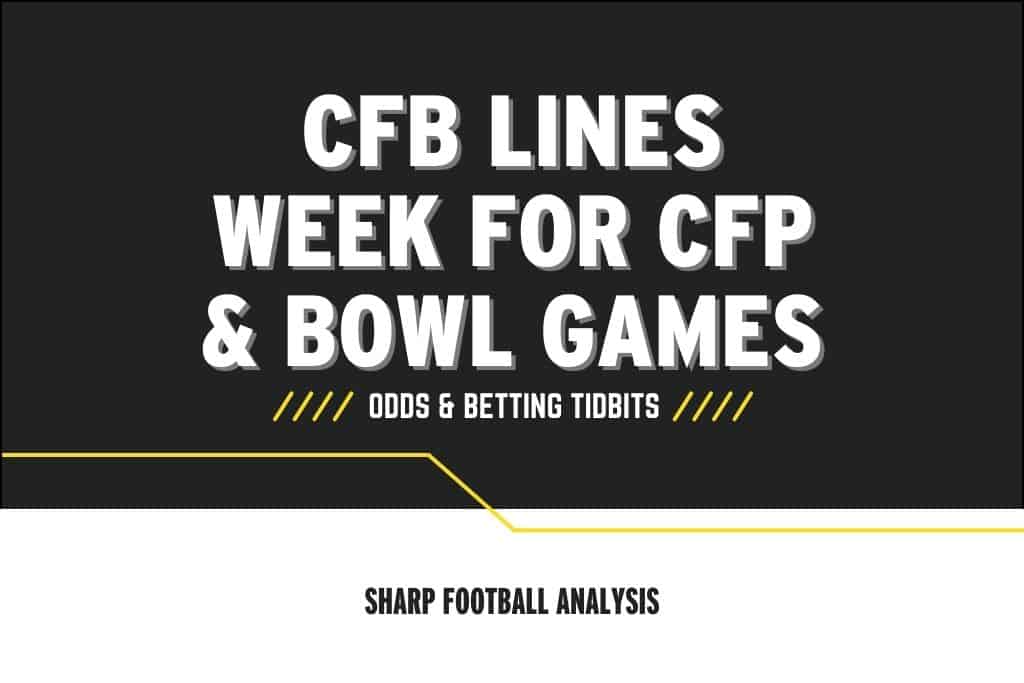 College football betting lines for CFP first round and bowl games