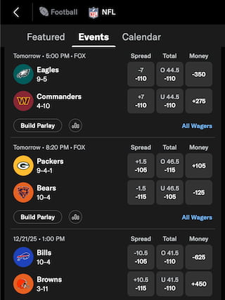 NFL betting at BetMGM Tennessee Sportsbook