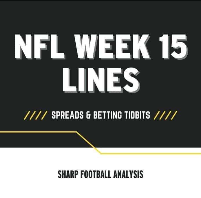 NFL week 15 betting lines