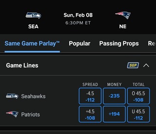FanDuel Odds for Super Bowl 60