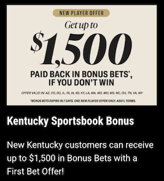 BetMGM KY Sportsbook bonus