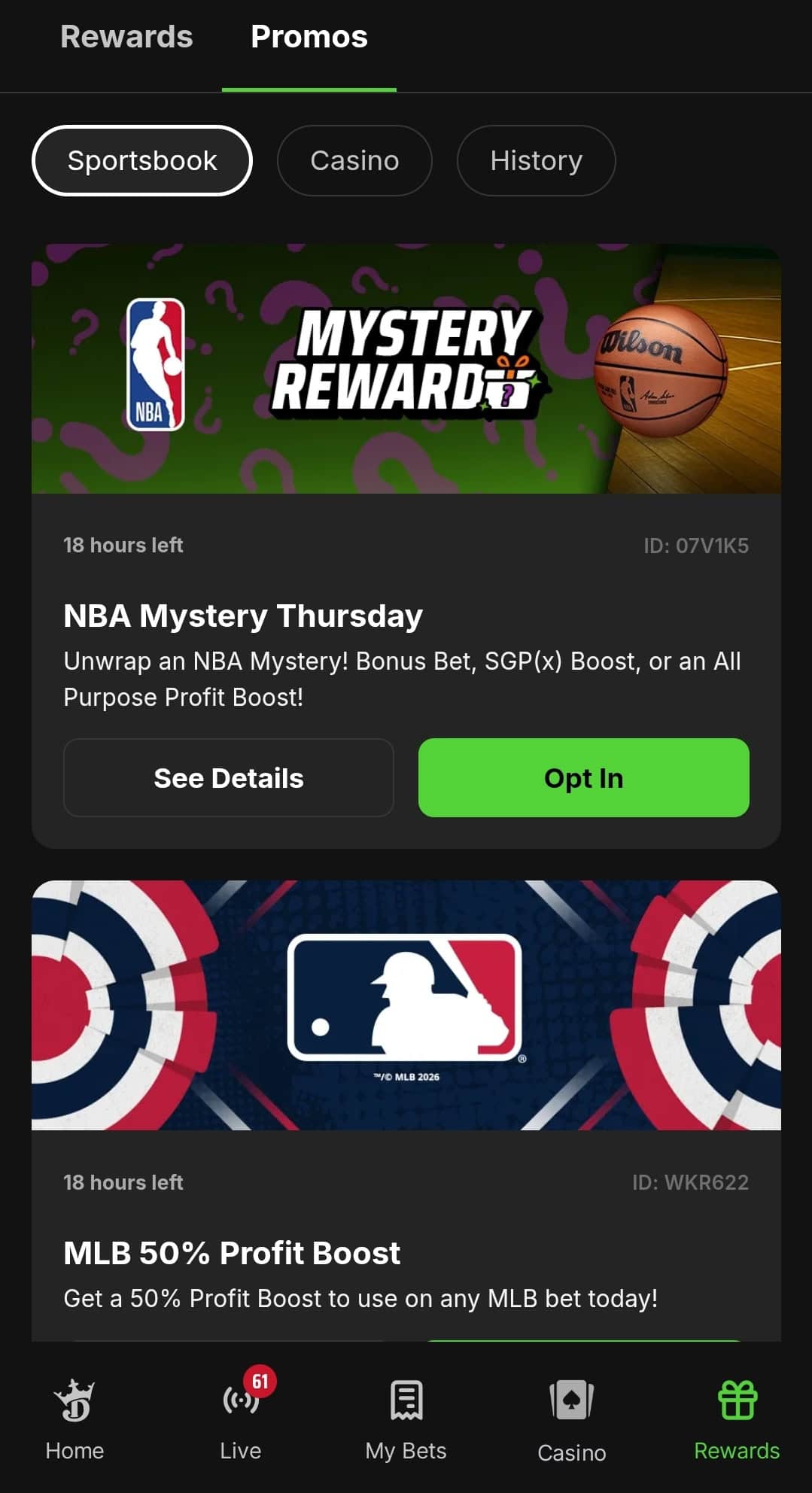 DraftKings April 2026 Promos