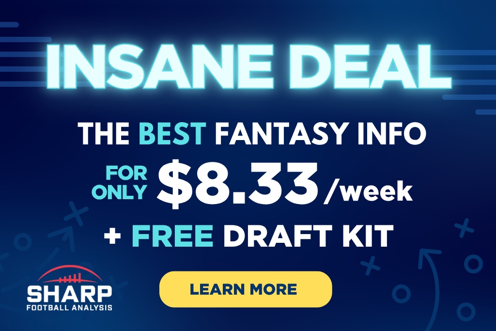 Sharp Football Analysis' 2026 Fantasy Football Bundle. Everything you need to dominate your fantasy league.