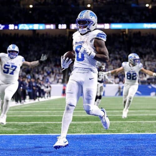 Jahmyr Gibbs routinely outperforms his expected fantasy points.