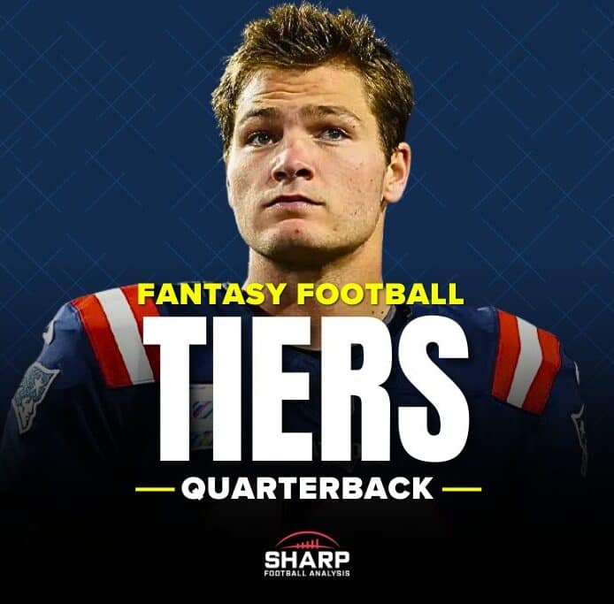 Patriots quarterback Drake Maye fantasy football 2026