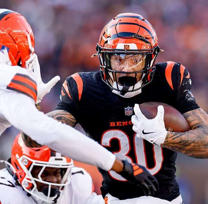 Why Chase Brown will go over his rushing total in 2026.