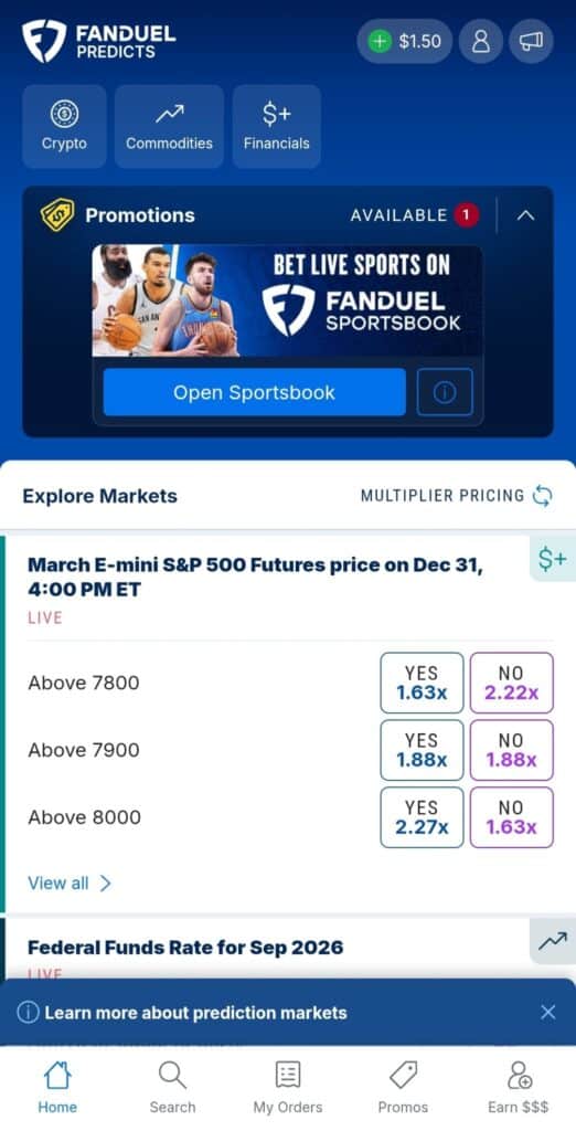 FanDuel Predicts App