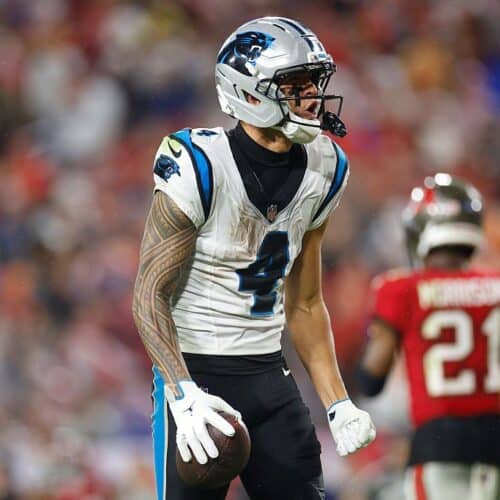 Why Tetairoa McMillan is a great DFS play.