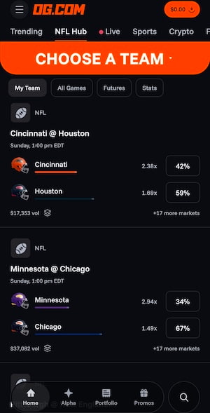 OG.com predictions for sports and NFL