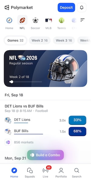 Polymarket NFL betting