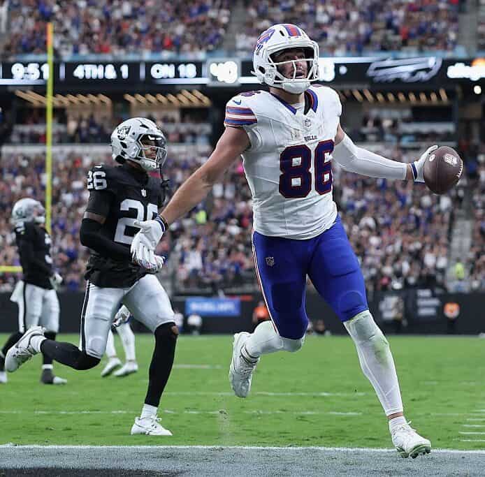 Dalton Kincaid will help the Bills go over their team total in Week 8
