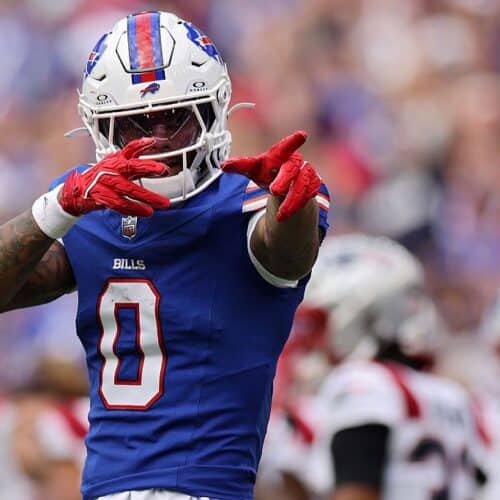 Keon Coleman could benefit from D.J. Moore's injury.