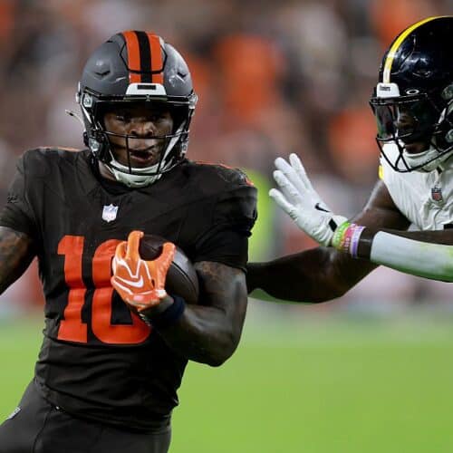 Why Quinshon Judkins will go under his rushing total in Week 5.