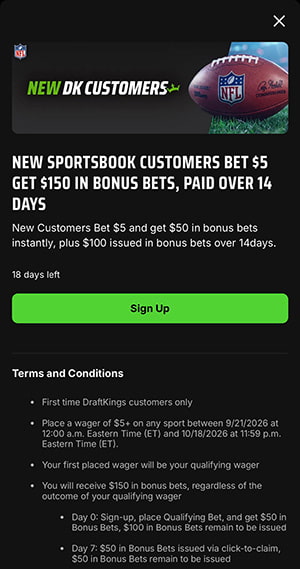 DraftKings Sportsbook promo Tennessee