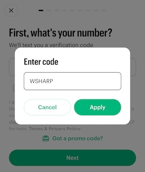Kalshi promo code box at sign up